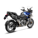 14085 SCARICO LEOVINCE TRIUMPH TIGER 1200 GT/RALLY/PRO/EXPLORER 2022 - 2023 NERO STAINLESS STEEL EURO 5 4T PV01