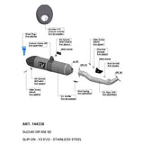 14433X SCARICO LEOVINCE SUZUKI DR 650 SE 1996 - 2015 X3 EVO STAINLESS STEEL 4T