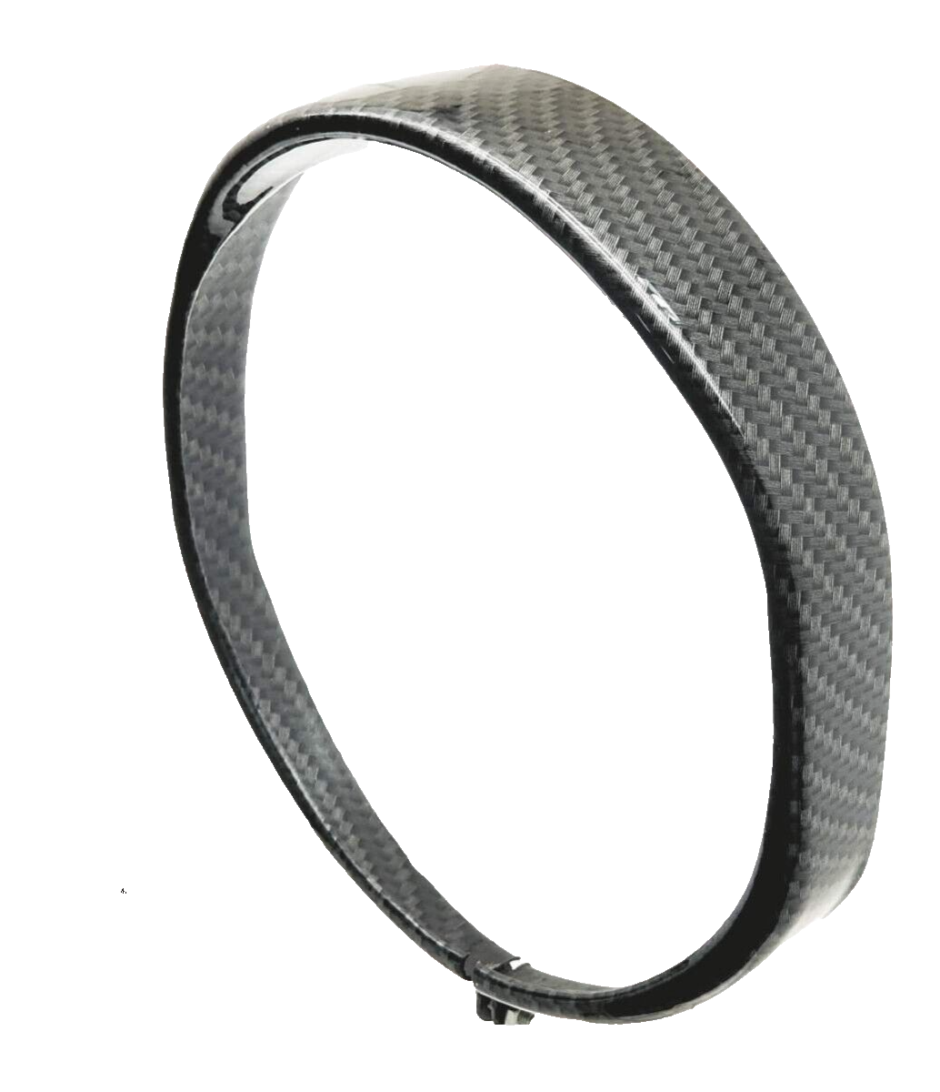 Ghiera Faro Anteriore Carbon Look Per Vespa 50-125 Primavera ET3 - Diametro 115mm, Nero Lucido - Foto 10