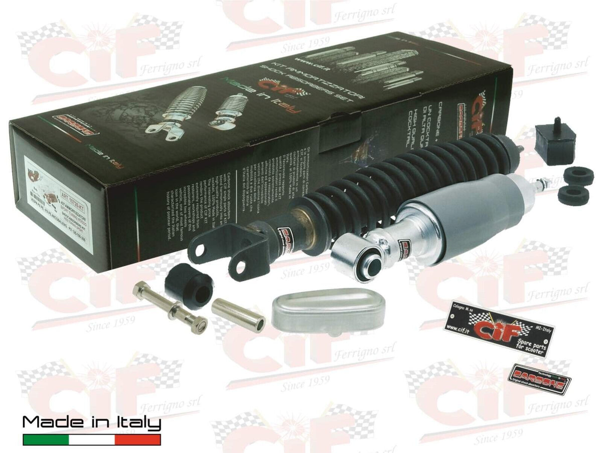 KIT COMPLETO AMMORTIZZATORE ANTERIORE POSTERIORE REGOLABILE NERO - Foto 6