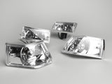 Kit frecce -BGM ORIGINAL kit da 4- Vespa PX80, PX125, PX150, PX200, T5 125cc, corpo cromato - gemma liscia / lampadine cromate