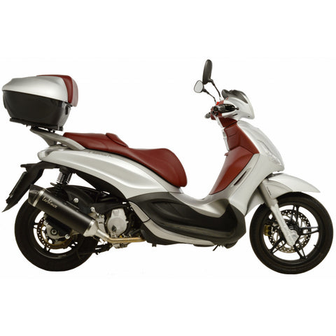 14025 SCARICO LEOVINCE PIAGGIO BEVERLY 350 SPORT TOURING EURO 3 2011 - 2016 NERO STAINLESS STEEL EURO 3 4T M69