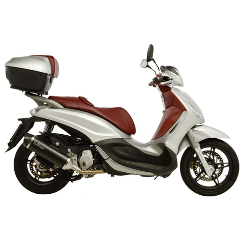 14025 SCARICO LEOVINCE PIAGGIO BEVERLY 350 SPORT TOURING EURO 3 2011 - 2016 NERO STAINLESS STEEL EURO 3 4T M69