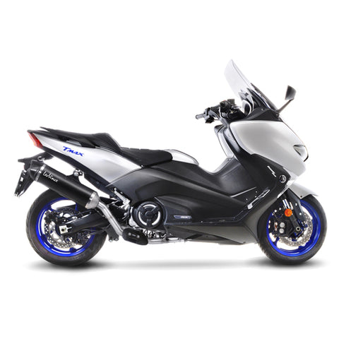 14043 SCARICO COMPLETO LEOVINCE YAMAHA TMAX ABS/DX/SX 2017 2018 2019- LV ONE EVO INOX DARK/CARBONIO