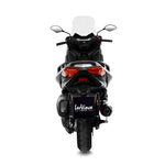 14054 SCARICO LEOVINCE YAMAHA X-MAX 300/IRON MAX 2017 - 2020 NERO STAINLESS STEEL EURO 4 4T SH08- SH13