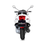 14059K SCARICO LEOVINCE PIAGGIO VESPA GTS 300 HPE/SUPER/SEI GIORNI 2019 - 2020 NERO STAINLESS STEEL EURO 4 4T MA3C