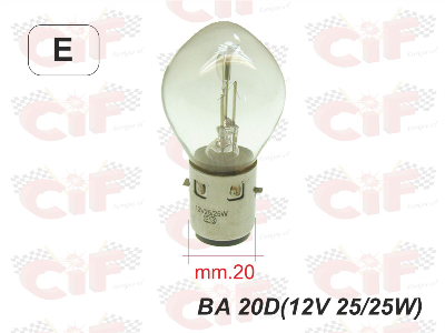 Lampadina biluce 12V 25/25W BA20D