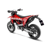 14073 SCARICO COMPLETO LEOVINCE GAS GAS SM 700 2022 - 2023 NERO STAINLESS STEEL EURO 5 4T GG LC4