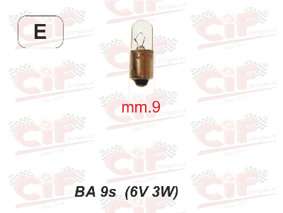 Lampadina BA9S 6V 3W