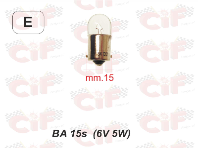 Lampadina tonda 6V 5W BA15S