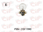 Lampadina monoluce 12V 15W P26S