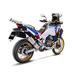 14355E SCARICO LEOVINCE HONDA CRF 1100 L AFRICA TWIN/ADVENTURE SPORT/DCT 2020 - 2023 LV ONE EVO STAINLESS STEEL EURO 5 4T SD08-
