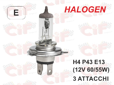 Lampadina H4 12V 60/55W