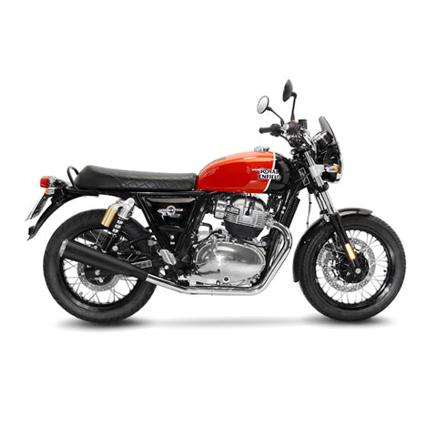15007B SCARICHI LEOVINCE ROYAL ENFIELD CONTINENTAL GT 650 / INTERCEPTOR 650 2019 - 2023 CLASSIC RACER BLACK EDITION STAINLESS ST