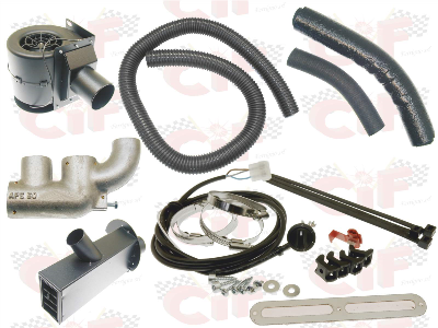 Kit riscaldamento con nicchia alluminio per marmitta LEOVINCE/POLINI per APE 50 2T EURO 4 (2018-2019)