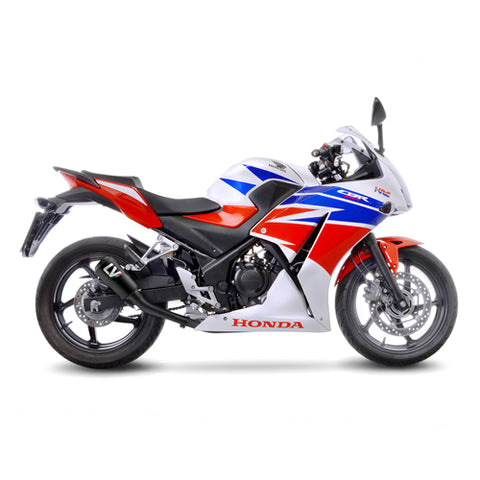 15211FB SCARICO LEOVINCE HONDA CBR 300 R 2014 - 2017 LV-10 FULL BLACK STAINLESS STEEL EURO 3 4T NC51