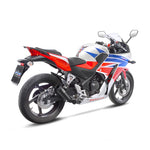 15211FB SCARICO LEOVINCE HONDA CBR 300 R 2014 - 2017 LV-10 FULL BLACK STAINLESS STEEL EURO 3 4T NC51