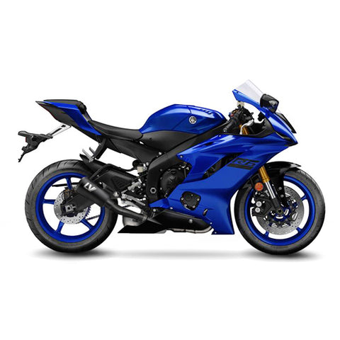 15215FB SCARICO LEOVINCE YAMAHA YZF-R6 600 2006 - 2021 LV-10 FULL BLACK STAINLESS STEEL EURO 3/4 4T RJ11- RJ15- RJ111- RJ27