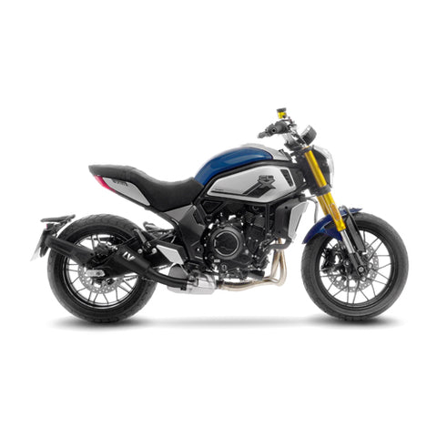 15256FB SCARICO LEOVINCE CF MOTO 700 CL-X HERITAGE/SPORT 2021 - 2023 LV-10 FULL BLACK STAINLESS STEEL EURO 5 4T CF700-2