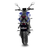 15264FBU SCARICO COMPLETO LEOVINCE YAMAHA YZF-R7 700 2021 - 2023 LV-10 FULL BLACK STAINLESS STEEL EURO 5 4T RM39- RM40