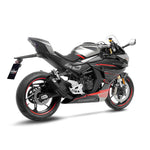15265FBU SCARICO LEOVINCE CF MOTO 450 SS / 450 SR 2023 - LV-10 FULL BLACK STAINLESS STEEL EURO 5 4T CF400-6F