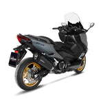 15305FBK SCARICO COMPLETO LEOVINCE YAMAHA T-MAX 560/TECH MAX 2020 - 2023 LV-12 BLACK EDITION STAINLESS STEEL EURO 5 4T SJ18