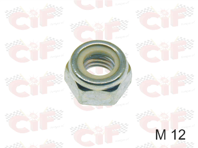 Dado esagonale autobloccante zincato M12