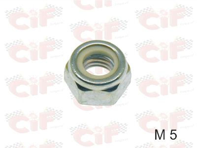 Dado esagonale autobloccante zincato M5