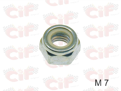 Dado esagonale autobloccante zincato M7