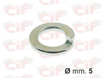 Rondella grower spaccata,zincata D.5mm