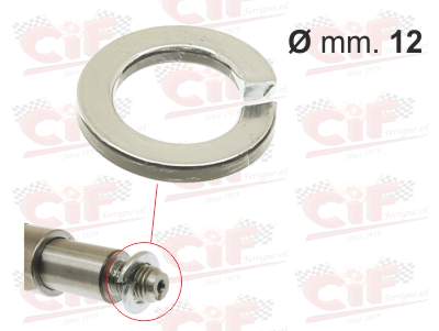 Rondella grower spaccata,zincata D.12mm, perno sospensione anteriore Vespa 50-90-125 PRIMAVERA-ET3-PK 50-PK 50 XL