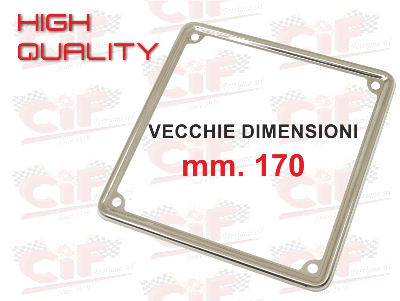 Cornice targa vespa INOX lucidata misura 170x170mm