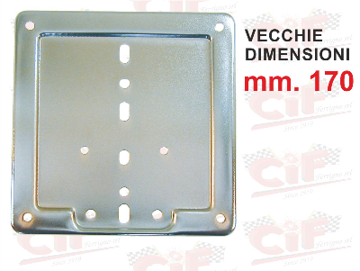 Portatarga inox vespa misura 170x170mm