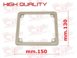 CORNICE TARGA INOX LUCIDATA DIMENSIONI mm.150x130 (X TARGHE A 6 CIFRE) CICLOMOTORI E VESPA 50 TUTTE