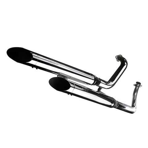 2244 SCARICO COMPLETO LEOVINCE YAMAHA XVS 1100 DRAG STAR 1999-2002 SILVERTAIL K02 ACCIAO CROMATO/-