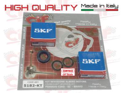 Kit revisione motore Piaggio CIAO SI BRAVO con cuscinetti C3 paraoli guarnizioni