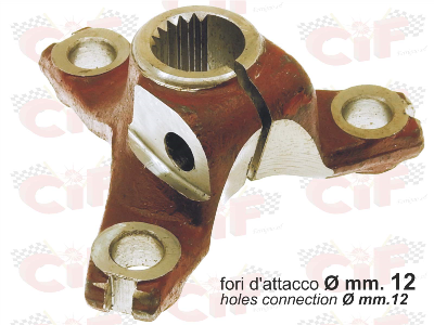 Crociera semiasse con fori fissaggio Ø mm.12 per APE POKER Benzina 420('93),Diesel 420 ('93-'97) - APE MAX Diesel-CAR P2-P3 220('78-'86)--QUARGO Diesel 750 ('04-''06)