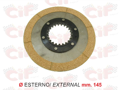 Disco frizione senza scodellino per APE MP - CAR Ø esterno mm. 145