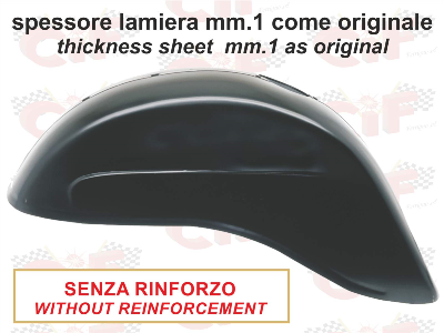 Parafango anteriore senza rinforzo per Vespa 125 gt/gtr/ts, 150 sprint/sprint vel., 180/200 rally