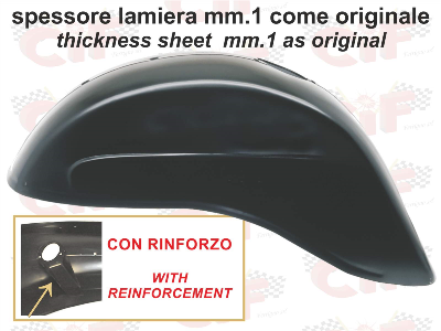 Parafango anteriore con rinforzo per Vespa 125 gt/gtr/ts, 150 sprint/sprint vel., 180/200 rally