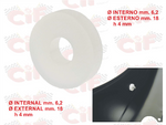Distanziale spessore parafango anteriore Vespa 50/90/125 PRIMAVERA-ET3 - 18x6,4x5 mm