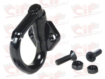 Gancio porta borsa nero in alluminio per Vespa