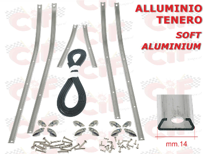 Strisce per pedana in alluminio Vespa 50L-SPECIAL-ELESTART, 90-125 PRIMAVERA-ET3 - CIF FERRIGNO