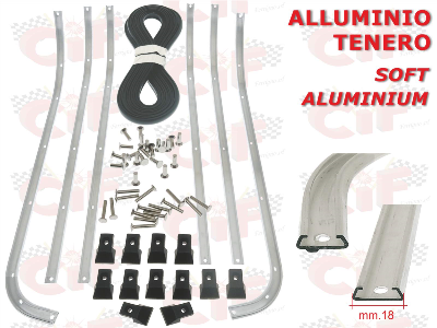 Kit strisce pedana Vespa PX-PE 125/150/200 con puntalini forati e ribattini - CIF FERRIGNO