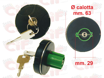 Tappo serbatoio carburante per APE 50 EURO 2 (2^ versione serbatoio in plastica)