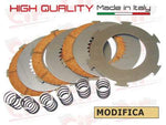 Kit serie frizione Vespa PX 125/150, GT-GTR-TS, Sprint, Sprint Veloce, Super - 7 dischi e 6 molle rinforzate