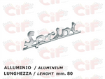 Targhetta "SPRINT" in alluminio anteriore