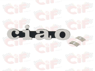 TARGHETTA "CIAO" CON MOLLE PER FIANCATE LATERALI