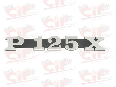 Targhetta laterale "P125X"