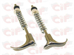 Coppia ganci con molla chiusura cofani Vespa 160GS, 180SS, 180/200 Rally, 125 TS, Vespa PX, 1. Serie